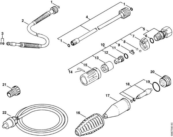 Limpiadora eléctrica de alta presión (RE) RE 900 KM Accesorí­es extra de la marca Stihl