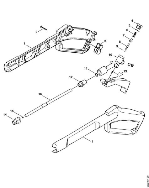 Limpiadora eléctrica de alta presión (RE) RE 900 KM Pistola de la marca Stihl