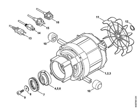 Limpiadora eléctrica de alta presión (RE) RE 98 Motor eléctrico, Cable de conexión de la marca Stihl