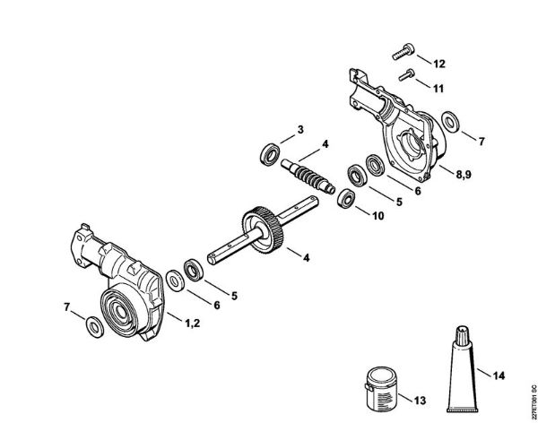 Herramientas combinadas (-KM) BF-KM BF-KM Caja reductora de la marca Stihl