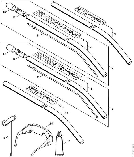 Herramientas combinadas (-KM) FCB-KM - 4137 FCB-KM Vástago de la marca Stihl