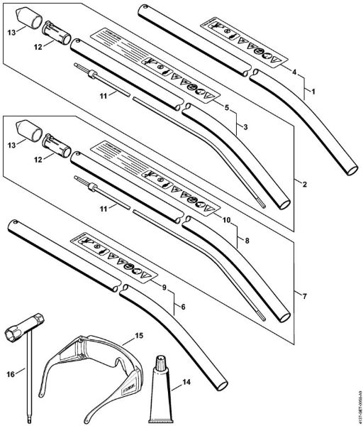 Herramientas combinadas (-KM) FCB-KM - 4137 FCB-KM Vástago de la marca Stihl