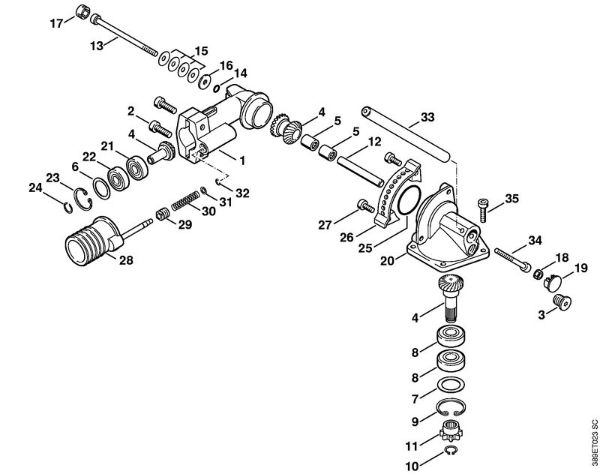 Herramientas combinadas (-KM) FH-KM 0Â° - 90Â° Caja reductora angular 0Â° - 90Â° de la marca Stihl