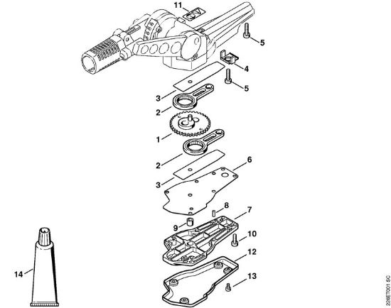 Herramientas combinadas (-KM) FH-KM 135Â° Engranaje de cuchillas ajustable en 135Â° de la marca Stihl