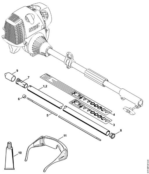 Herramientas combinadas (-KM) FS-KM - 4180 Vástago de la marca Stihl