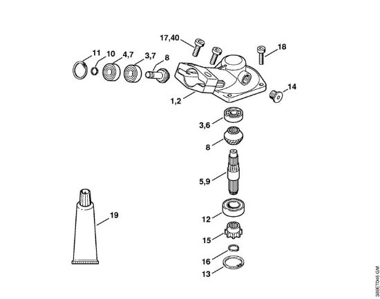 Herramientas combinadas (-KM) HL-KM HL-KM Caja reductora angular 30Â° de la marca Stihl