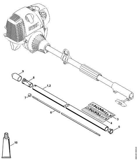 Herramientas combinadas (-KM) HL-KM 0Â° Vástago de la marca Stihl