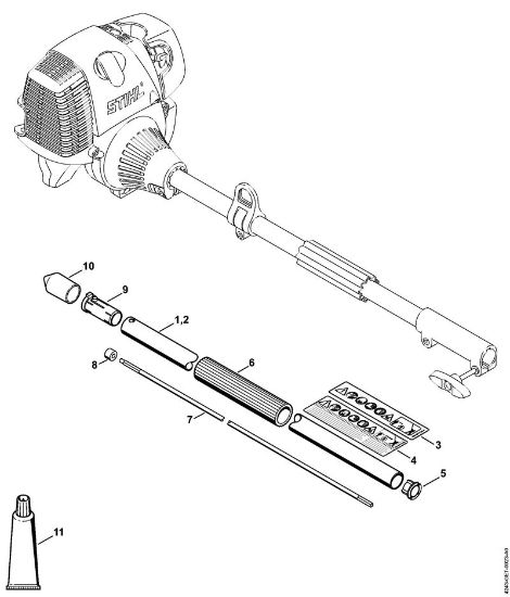 Herramientas combinadas (-KM) HL-KM 145Â° Vástago de la marca Stihl