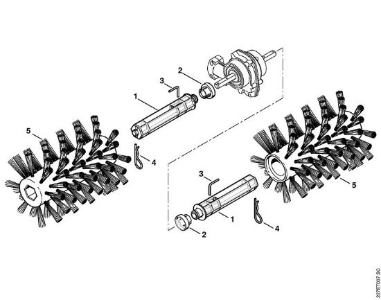 Herramientas combinadas (-KM) KB-KM KB-KM Cepillo barredor de la marca Stihl