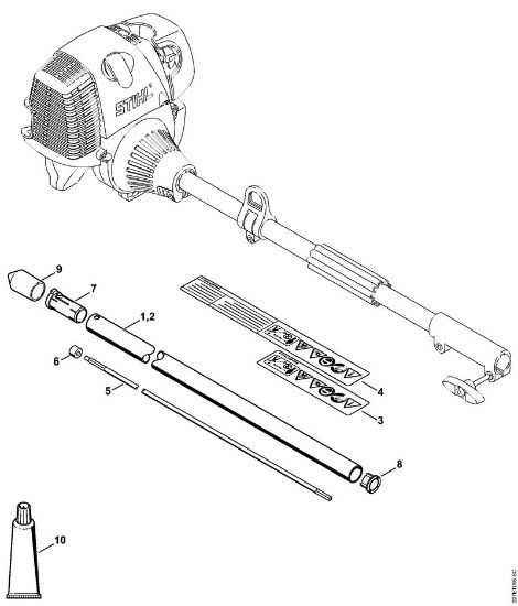 Herramientas combinadas (-KM) KB-KM KB-KM Vástago de la marca Stihl
