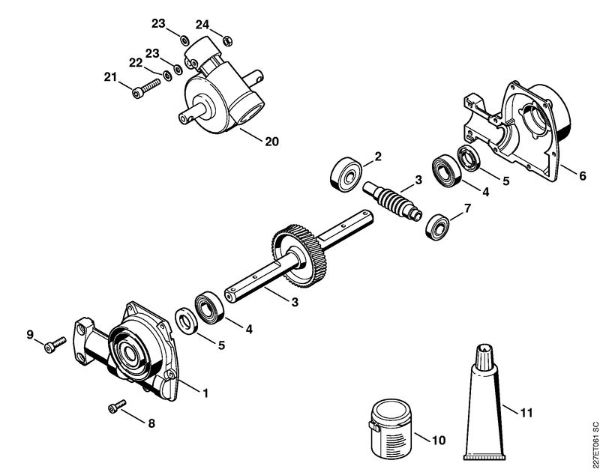 Herramientas combinadas (-KM) KW-KM KW-KM Caja reductora (16.2013) de la marca Stihl