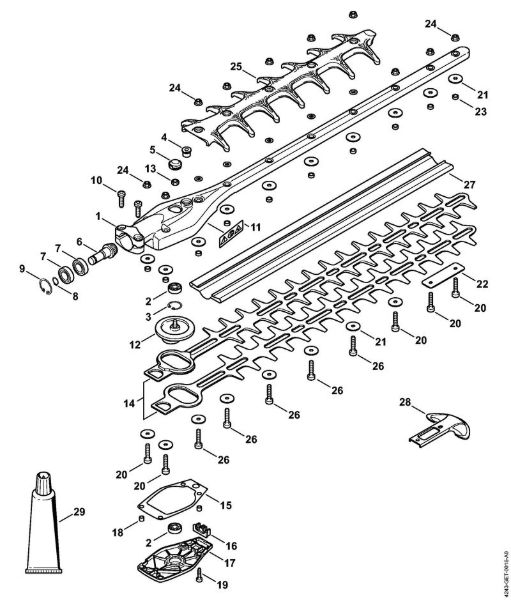 Herramientas de acople HL 0Â° Caja reductora 0Â° 500 mm de la marca Stihl