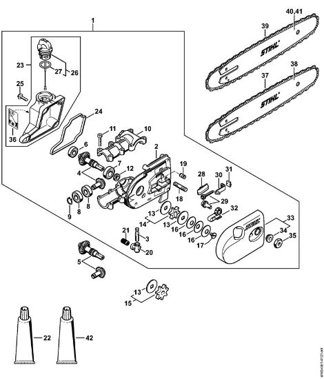 Herramientas de acople HT Caja reductora de la marca Stihl