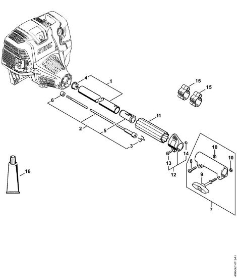 Motores universales (KM) KM 111 R Vástago de la marca Stihl