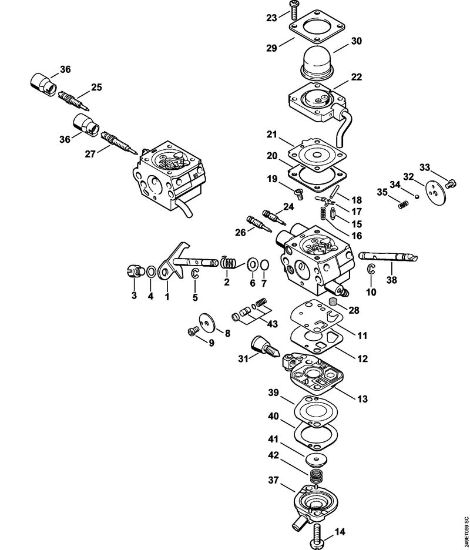 Motores universales (KM) KM 130 R Carburador C1Q-S173, C1Q-S130 de la marca Stihl