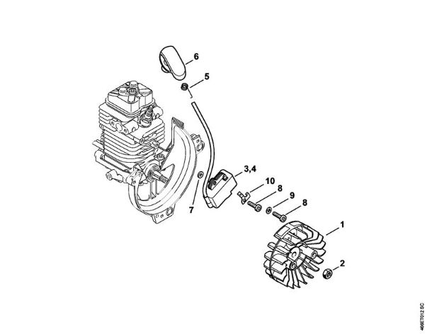 Motores universales (KM) KM 130 R Sistema de encendido de la marca Stihl