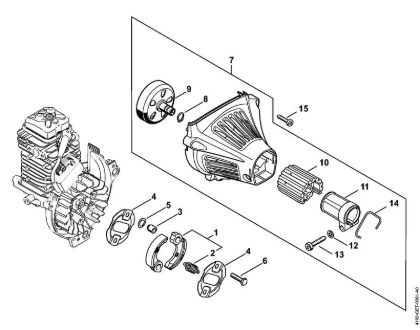 Motores universales (KM) KM 131 R Embrague, Carcasa del ventilador de la marca Stihl
