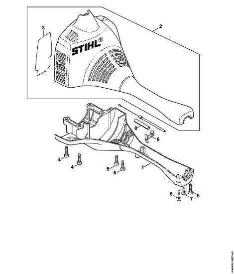 Motores universales (KM) KM 55 Carcasa del motor (Empuóadura doble) KM 55 de la marca Stihl