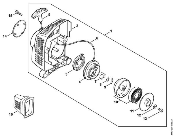 Motores universales (KM) KM 55 C-E Mecanismo de arranque ErgoStart KM 55 C-E de la marca Stihl
