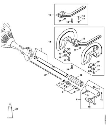 Motores universales (KM) KM 55 R Vástago, Manillar tubular cerrado de la marca Stihl