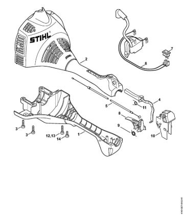 Motores universales (KM) KM 55 RC-E Carcasa del motor (Manillar tubular cerrado) KM 55 RC-E, KM 55 RC-E Z de la marca Stihl