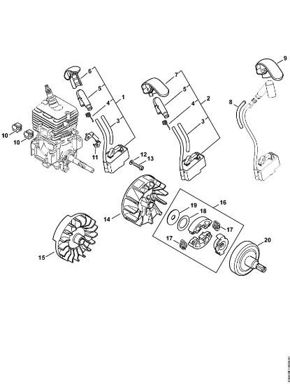 Motores universales (KM) KM 56 RC-E Sistema de encendido, Embrague de la marca Stihl