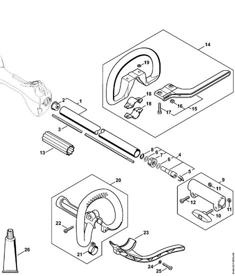 Motores universales (KM) KM 56 RC-E Vástago, Manillar tubular cerrado KM 56 RC de la marca Stihl