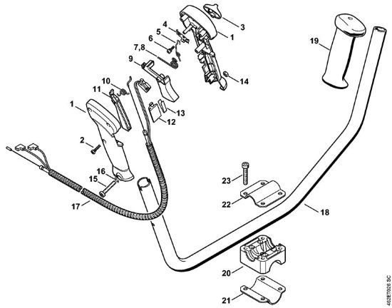 Motores universales (KM) KM 85 Empuóadura doble BR, PRC de la marca Stihl