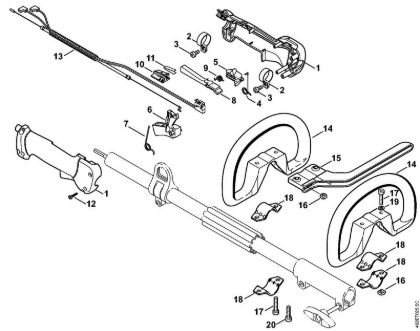 Motores universales (KM) KM 85 R Empuóadura de la marca Stihl