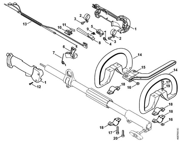 Motores universales (KM) KM 85 R Empuóadura de la marca Stihl