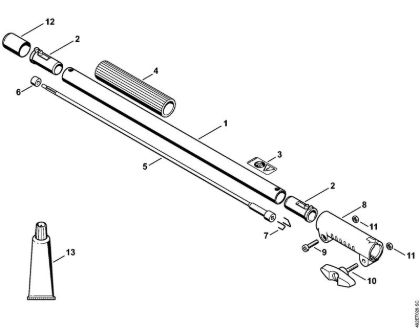 Motores universales (KM) KM 85 R Prolongador del vástago 0,5 m HL-KM 0Â°, HL-KM 135Â°, HT-KM, SP-KM de la marca Stihl