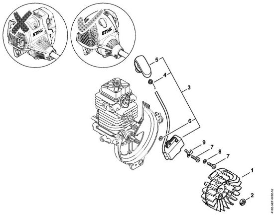 Motores universales (KM) KM 90 R Sistema de encendido de la marca Stihl