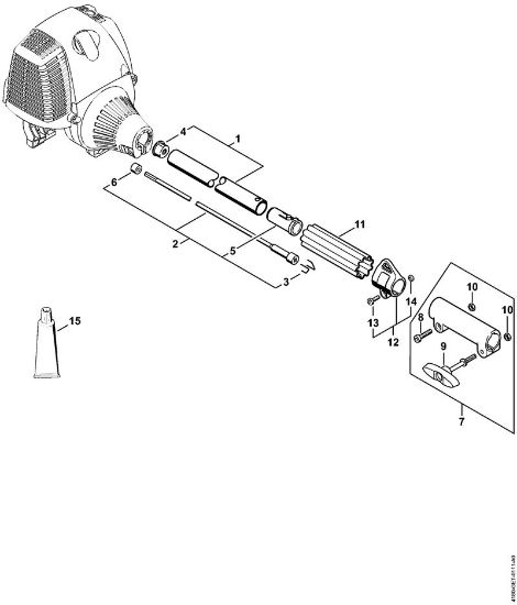 Motores universales (KM) KM 90 R Vástago KM 90 R de la marca Stihl