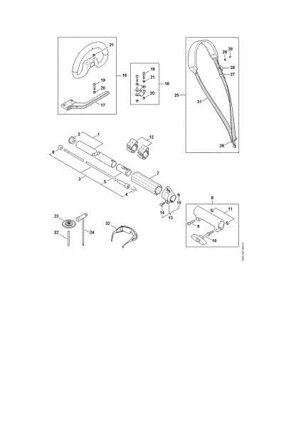 Imagen de Vástago, Manillar tubular cerrado KMA 135 R