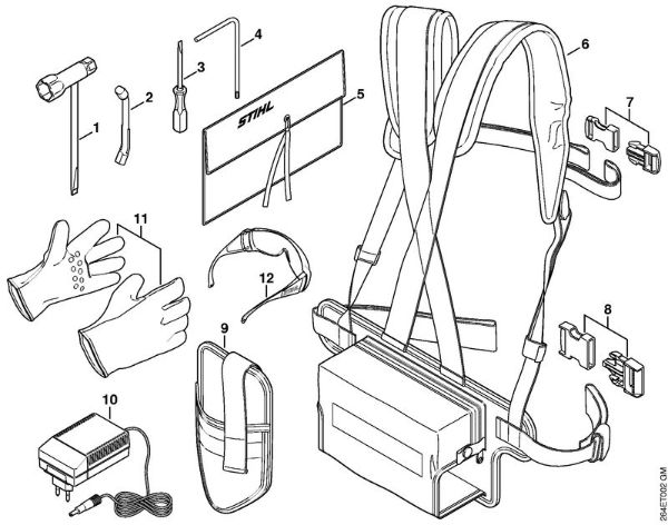 Máquinas especiales (PC, SP, MC) MC 200 Cinturón de porte, Herramientas, Accesorí­es extra de la marca Stihl
