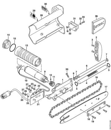 Máquinas especiales (PC, SP, MC) MC 200 Limitador de la profundidad de corte de la marca Stihl