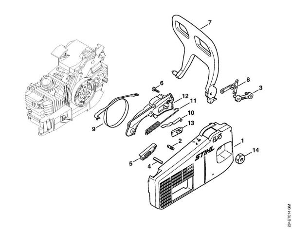 Máquinas especiales (PC, SP, MC) MC 200 Tapa del pióón de cadena de la marca Stihl