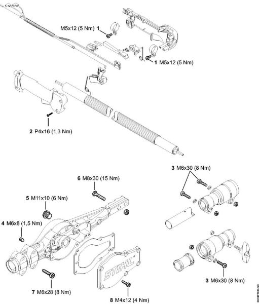 Máquinas especiales (PC, SP, MC) PC 70 Pares de apriete de la marca Stihl