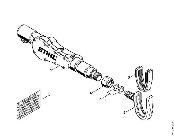 Máquinas especiales (PC, SP, MC) SP 200 Caja reductora, Gancho de la marca Stihl