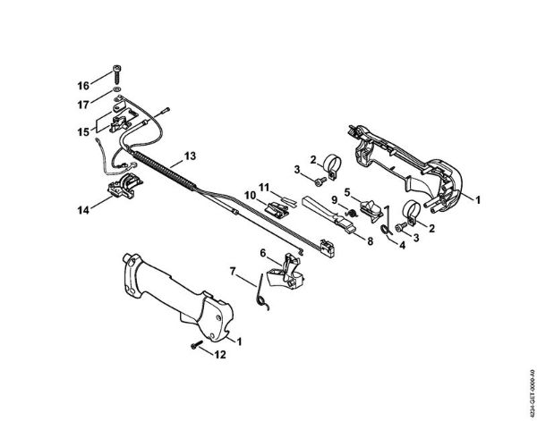 Máquinas especiales (PC, SP, MC) SP 400 Empuóadura de mando de la marca Stihl
