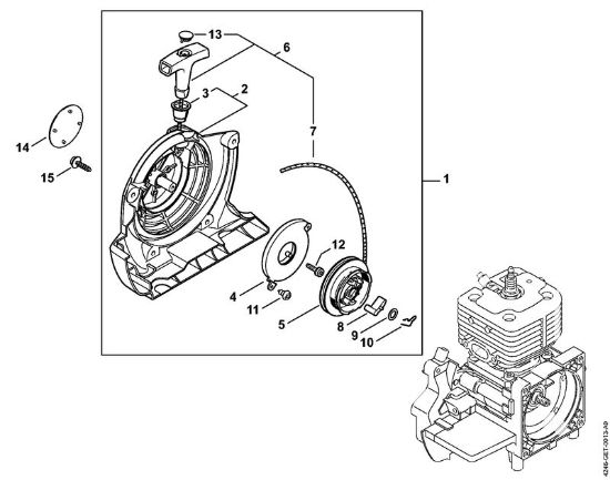 Máquinas especiales (PC, SP, MC) SP 401 Mecanismo de arranque de la marca Stihl