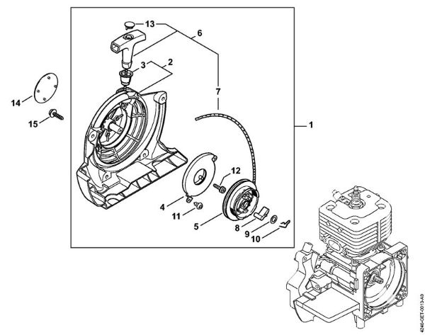 Máquinas especiales (PC, SP, MC) SP 401 Mecanismo de arranque de la marca Stihl