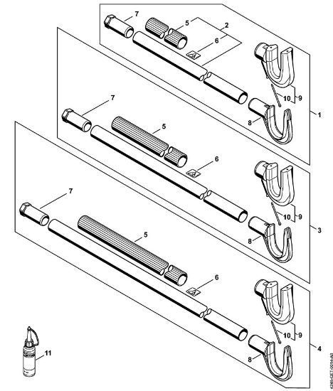 Máquinas especiales (PC, SP, MC) SP 401 Vástago de la marca Stihl