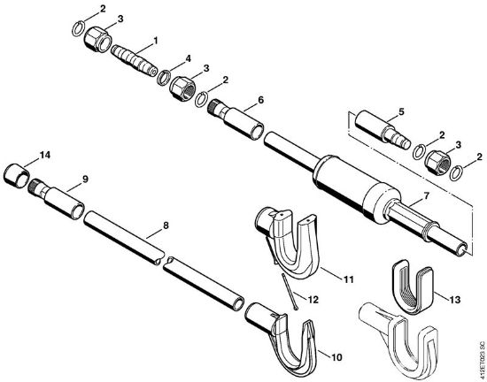 Máquinas especiales (PC, SP, MC) SP 450 Vástago de la marca Stihl