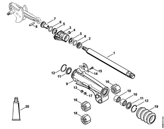 Máquinas especiales (PC, SP, MC) SP 451 Levantaválvulas, Tubo de guí­a de la marca Stihl