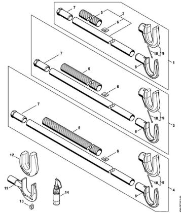 Máquinas especiales (PC, SP, MC) SP 451 Vástago de la marca Stihl