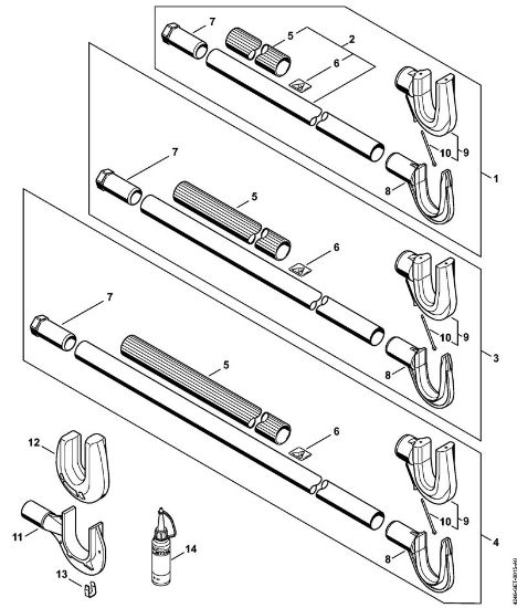 Máquinas especiales (PC, SP, MC) SP 451 Vástago de la marca Stihl
