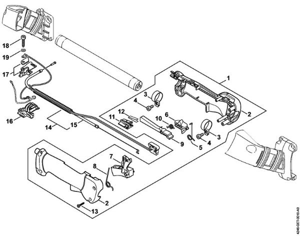 Máquinas especiales (PC, SP, MC) SP 471 Empuóadura de mando de la marca Stihl