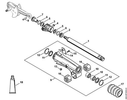 Máquinas especiales (PC, SP, MC) SP 471 Levantaválvulas, Tubo de guí­a de la marca Stihl