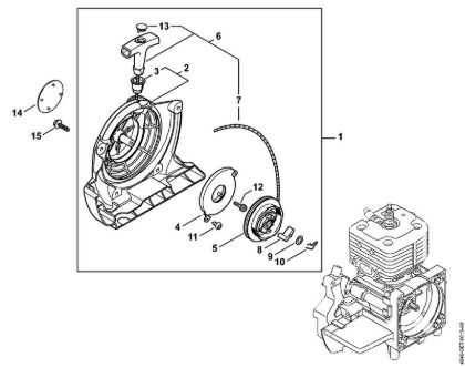 Máquinas especiales (PC, SP, MC) SP 471 Mecanismo de arranque de la marca Stihl